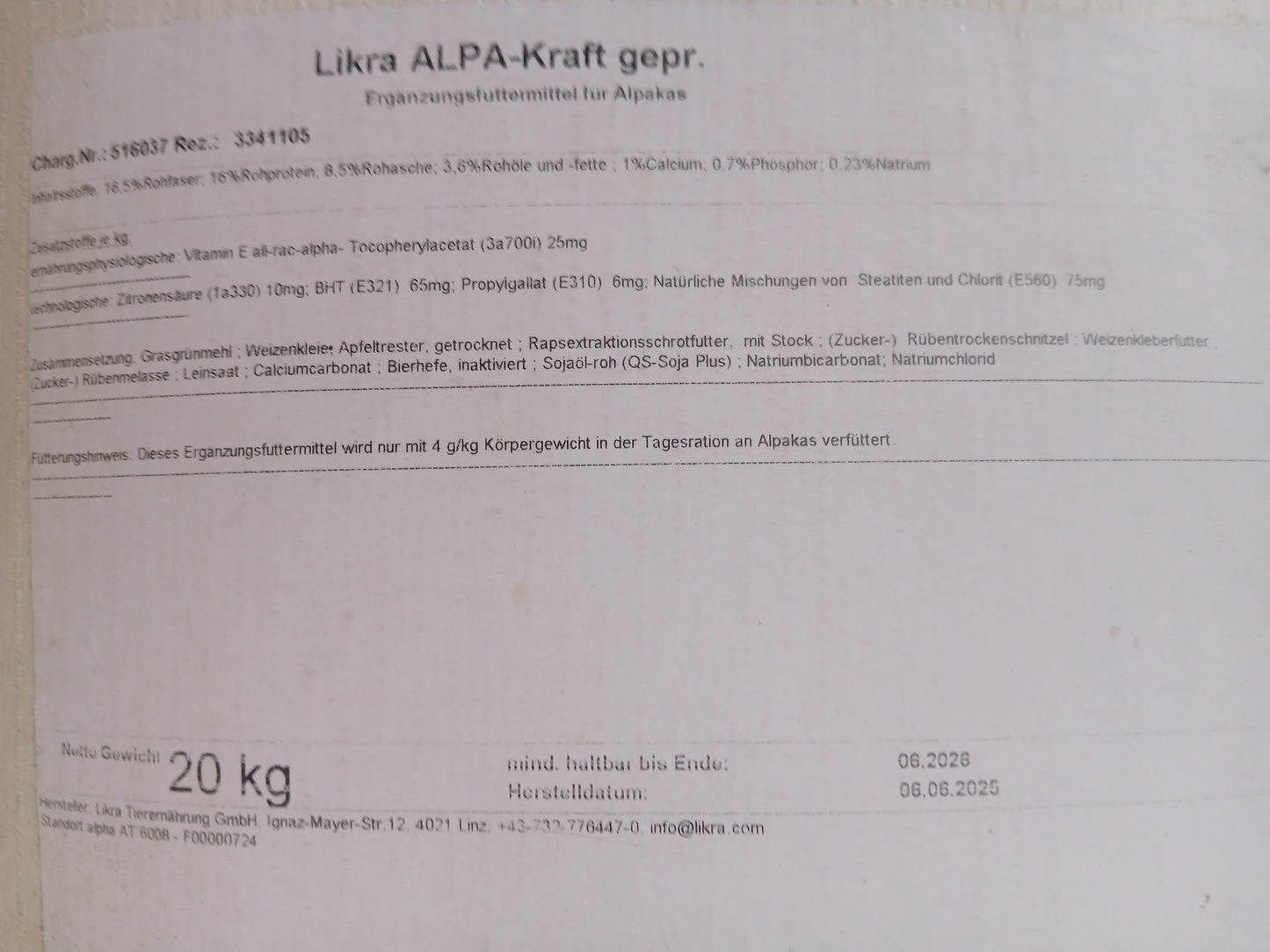 Alpaka Kraft